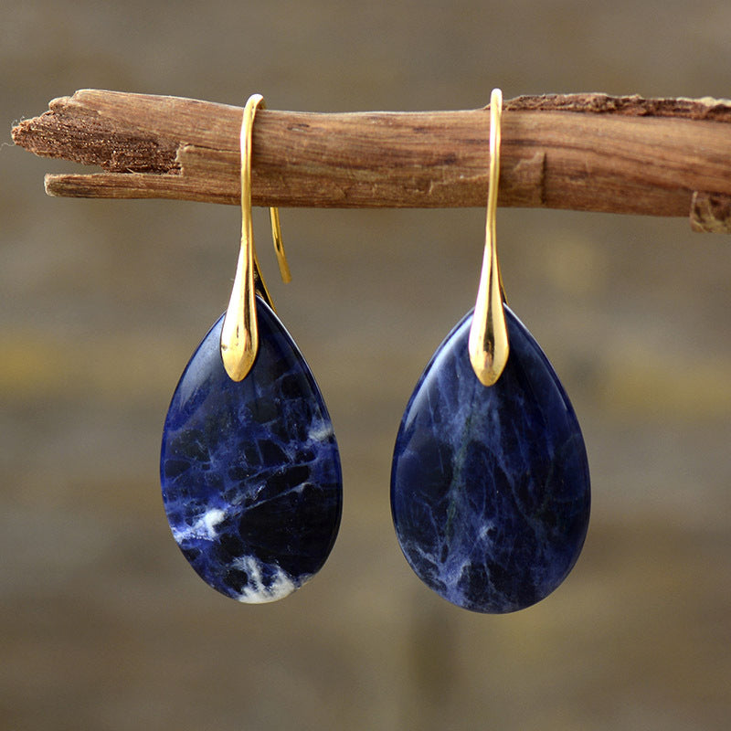 Deep Insight Sodalite Drop Earrings