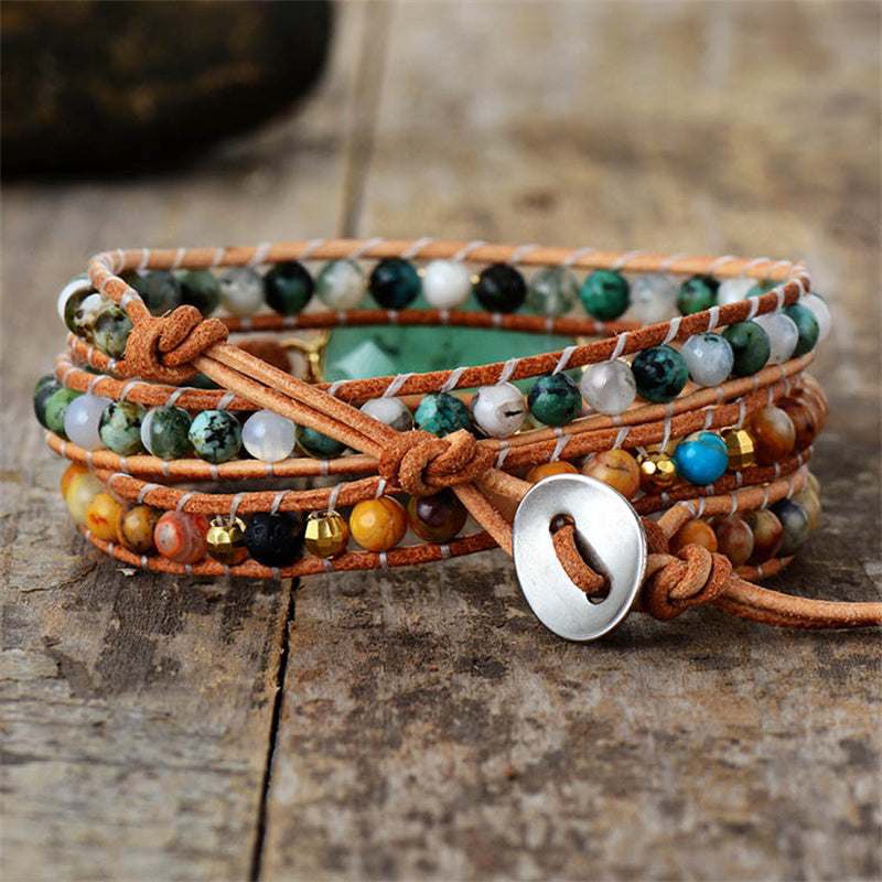 Prosperity Jade Wrap Bracelet