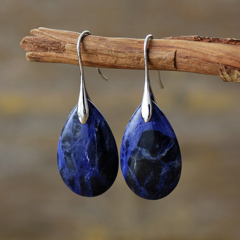Deep Insight Sodalite Drop Earrings