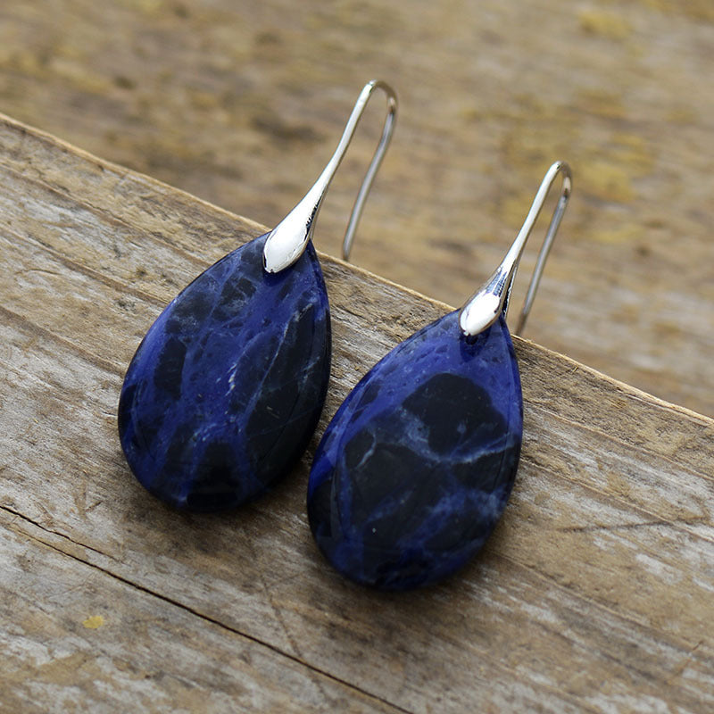 Deep Insight Sodalite Drop Earrings