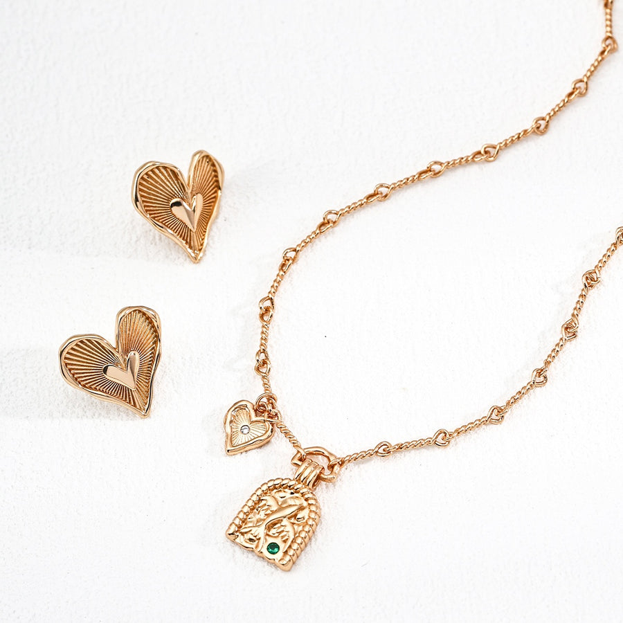 S925 Silver Heart-Shaped Earrings