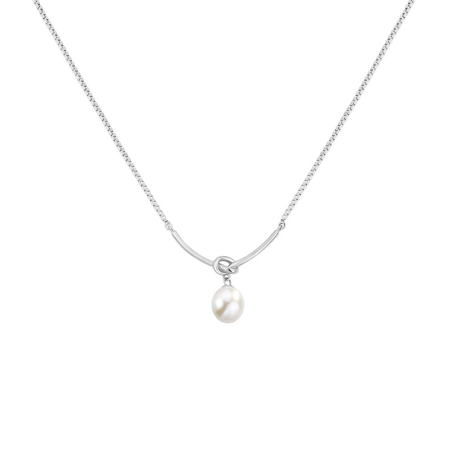 Elegant Sterling Silver Freshwater Pearl Necklace