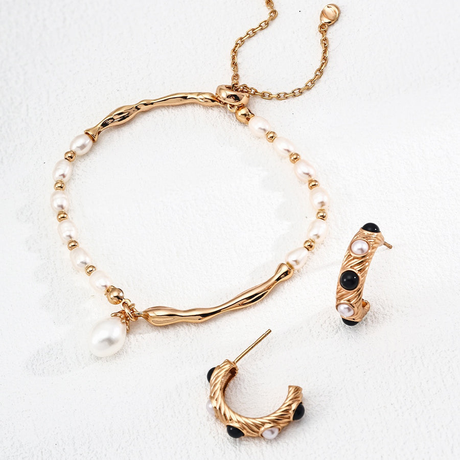 S925 Silver Natural Pearl Adjustable Bracelet