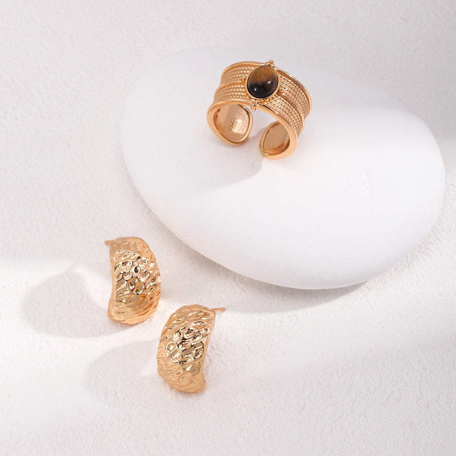 S925 Silver Adjustable Tiger’s Eye Ring